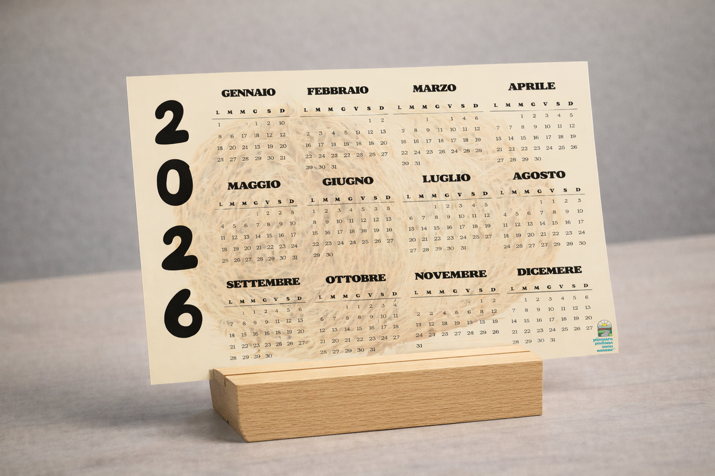 Calendario da tavolo 2026